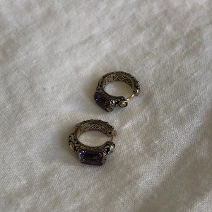 John Hardy Jaisalmer Amethyst Hoop Earrings